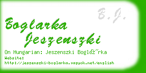 boglarka jeszenszki business card